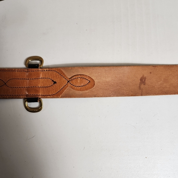 British Military Black/Brass Genuine Bridle Cowhide Leather Sam Browne Belt |44| - Picture 13 of 14